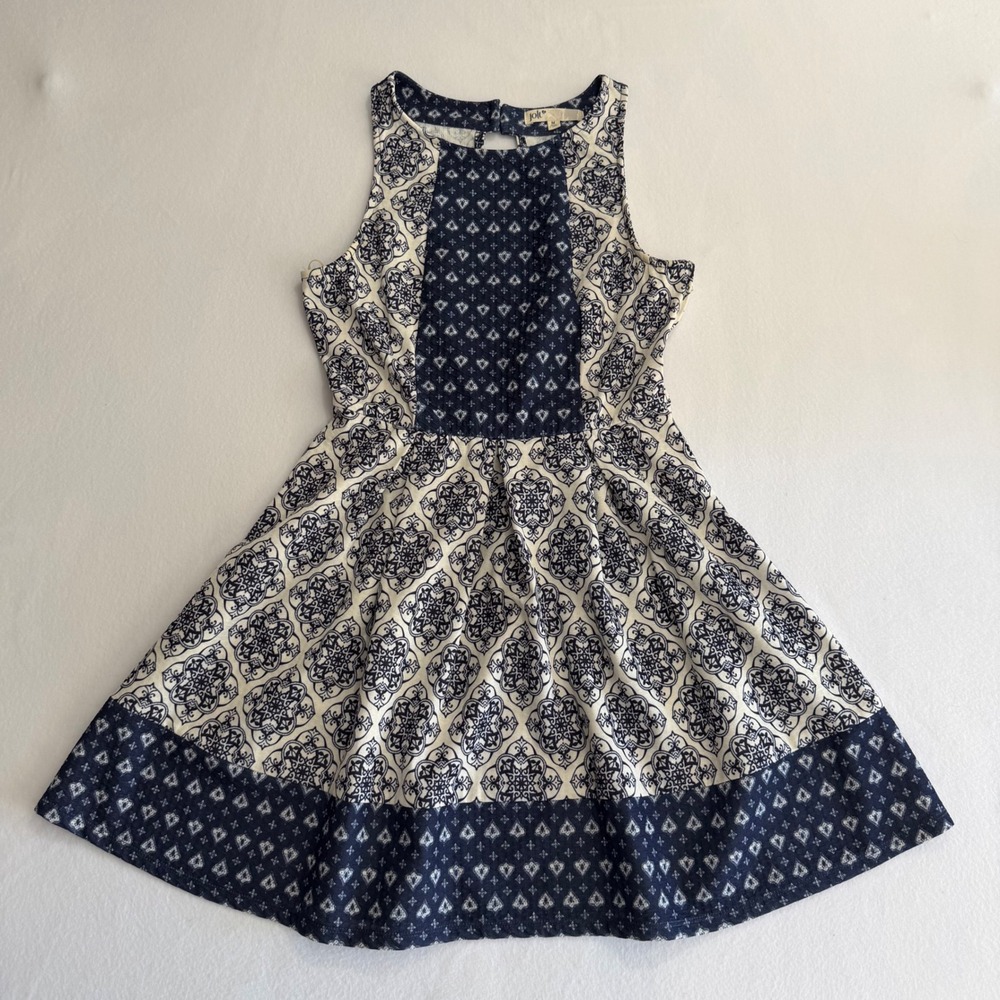 Jolt Sleeveless Open Back Dress Blue Women's Medium
